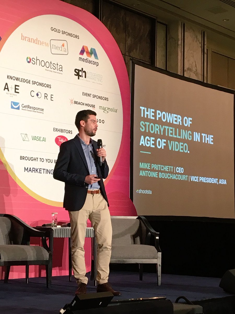 BoldCommsAPAC's tweet photo. Mike Pritchett and Antoine Bouchacourt from @ShootstaVideos give a great talk on ‘The power of storytelling in the age of video’.
Live from #Content360SG https://t.co/JeMUzAZ5QG