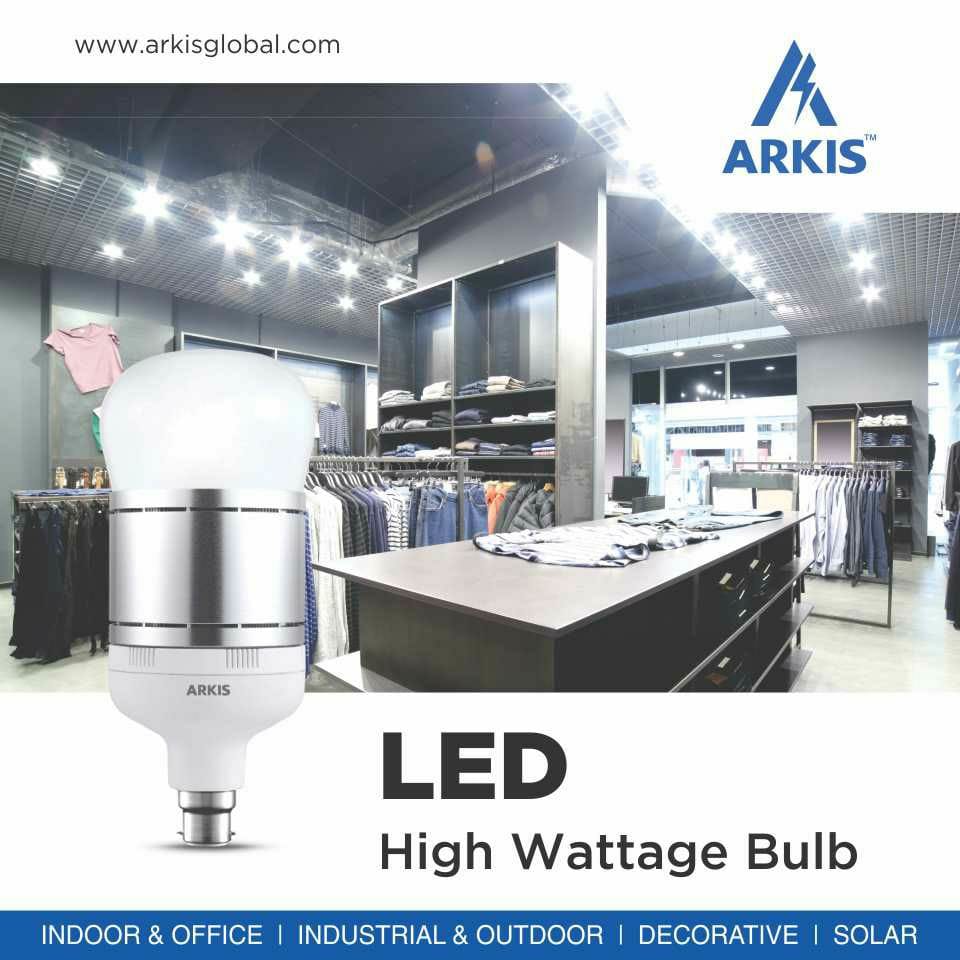 ARKIS

LED HIGH WATTAGE BULB WITH  2 YEAR WARRANTY                              

available in 26w/ 36w / 45w
arkis.global.in  

                                                                                     call us.:- 0120-4519505