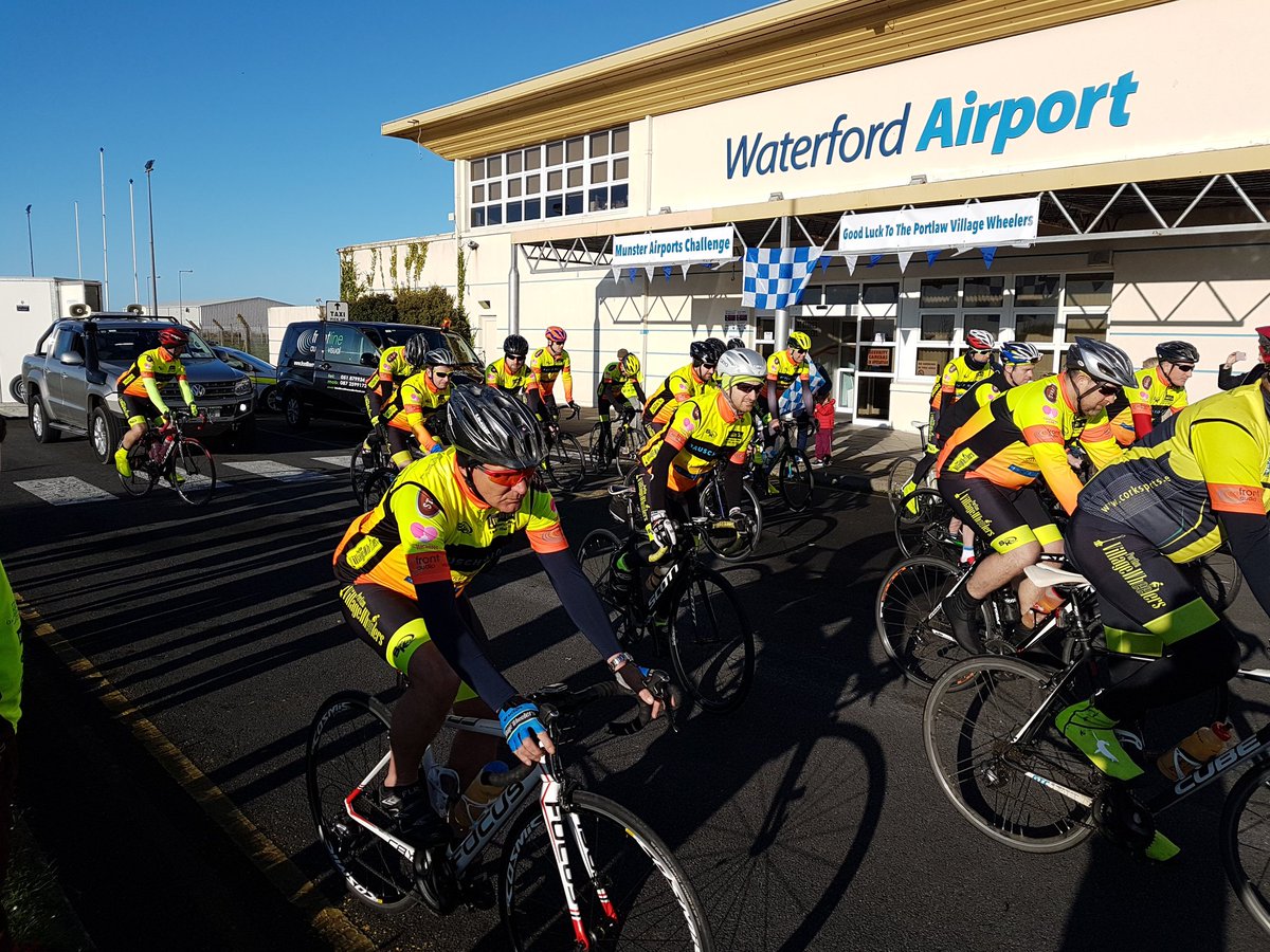 WaterfordAirport (@watairport) on Twitter photo Best of luck to the Portlaw Village Wheelers setting off <a href="/WATairport/">WaterfordAirport</a> this morning on their journey #MunsterAirportChallenge well done to all ! Best of luck to the Portlaw Village Wheelers setting off <a href="/WATairport/">WaterfordAirport</a> this morning on their journey #MunsterAirportChallenge well done to all !
