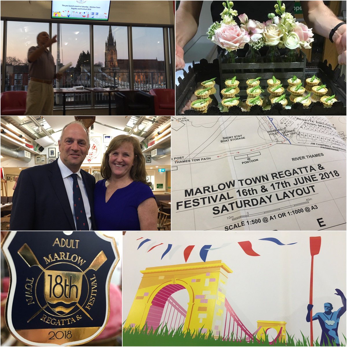MyMarlowUK's tweet photo. We attended a Marlow Town Regatta launch event last night -  some exciting changes this year! Full article shortly, but it's clear the Committee have been working hard to make 2018 extra special! Sat 16th/Sun17th June
Tickets etc here: https://t.co/kZKq7YzJsi #marlowtownregatta https://t.co/ZtJmu8XIMo