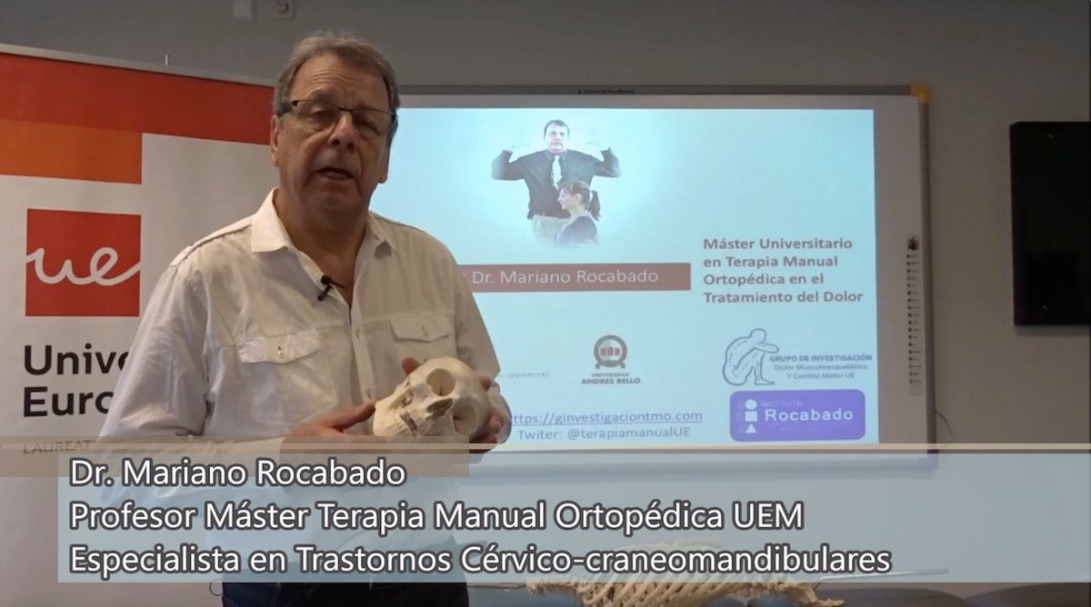 Entrevista Dr. Mariano Rocabado: ¿Cual es la relación entre el fisioterapeuta y el odontólogo? El Dr. Mariano Rocabado nos expone la relación que debe existir entre el fisioterapeuta y el odontólogo.
youtu.be/8xeaQwW_6T8
<a href="/terapiamanualUE/">Terapia Manual UE</a> <a href="/CienciasSaludUE/">Ciencias Salud UE</a>