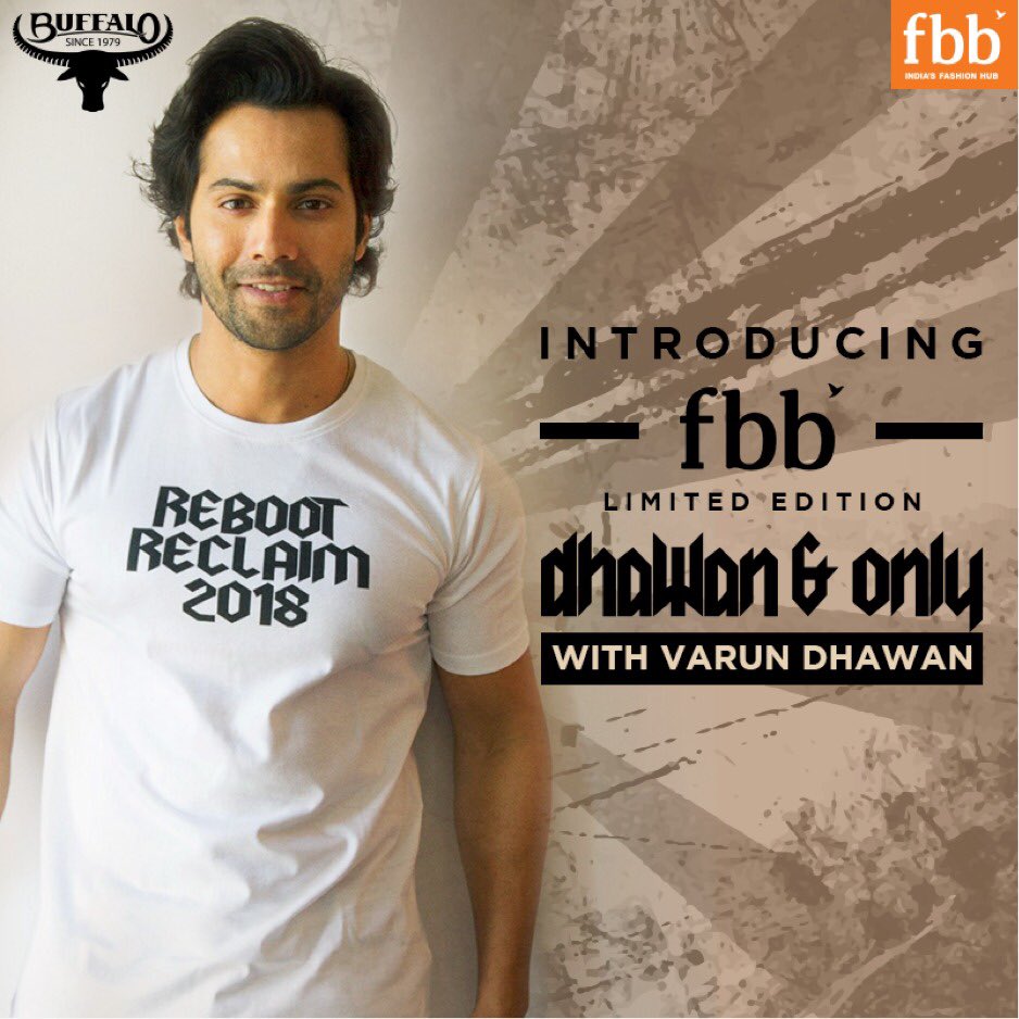 Varun_dvn's tweet photo. Get my limited edition #rebootreclaim2k18 tshirt from my brand #dhawan&amp;only out now https://t.co/Hbk0tAonGP