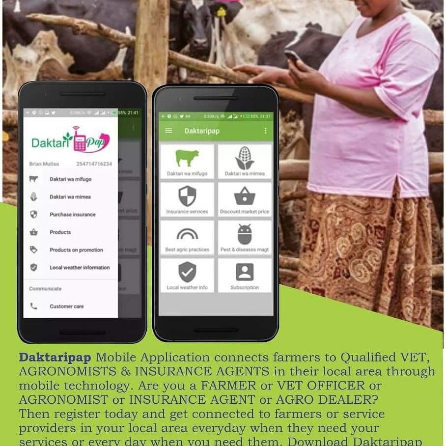 @DaktariPap connects farmers to credible agriculture service providers in local community through mobile platform.When our crops and livestock are healthy farmers and nations prosper. #MakeITdemoKe #livestockcare #cropcare #foodsecurity #zerohunger