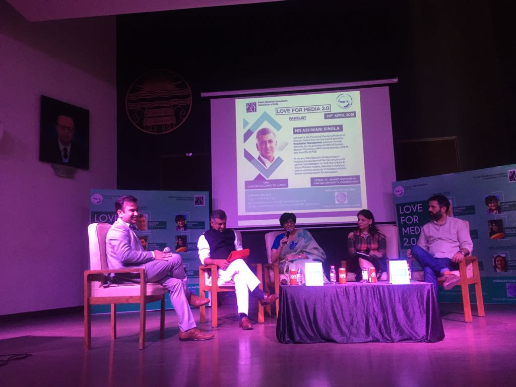 AstrumCo's tweet photo. @ashsingla , FMP @astrumco in the panel discussion "Impact of digital evolution on the Media Industry" with @ArchanaRSingh, @anufearless and @aarishc moderated by @Mkharbanda15
@PRCAIndia @PRFuzion #LoveForMedia #Astrum #Scienceofreputation https://t.co/V0gaamxzBt