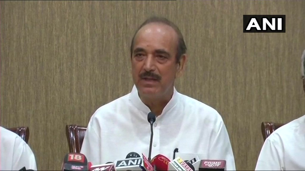 ANI's tweet photo. We have moved an impeachment motion seeking the removal of CJI Dipak Misra: Ghulam Nabi Azad after meeting Vice President Venkaiah Naidu https://t.co/h5QSh7Y4vc