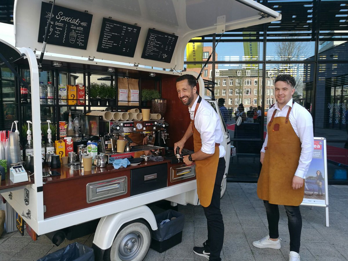 ITEAmsterdam's tweet photo. Some power fuel for our guests! #coffeeonwheelsAmsterdam #coffeeonwheelsA

#ITEA2018 #gameday #welcome #careerevent #career #butfirstcoffee @Espressobars https://t.co/FNcslU9sLc