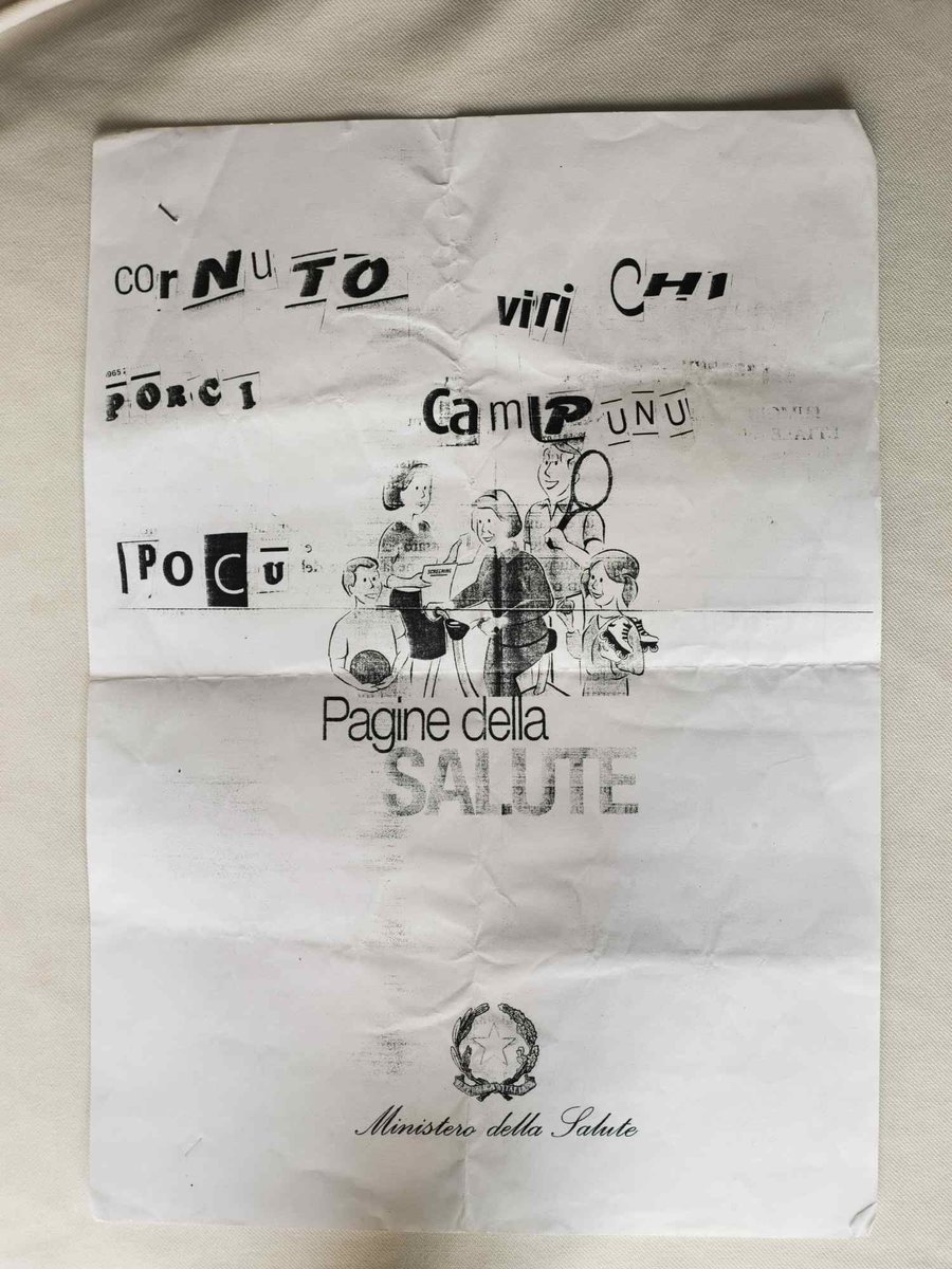 Threatening letter, Lazzaro, Reggio Calabria, 2012.  

Corpi di Reato. A visual archaeology of the Mafia phenomena in present-day Italy.   

Tommaso Bonaventura|Alessandro Imbriaco|Fabio Severo

25/4-10/6 2018 <a href="/mufoco/">MUFOCO</a> 
  
Opening 24/4 h19 mufoco.org/corpi-di-reato/