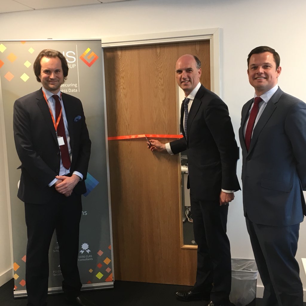 LeoDochertyUK's tweet photo. It was a great pleasure last night to open the new #Farnbrough site of rapidly growing @CNS_Security -and amazing cyber security success story! https://t.co/cNi6mtxSGo