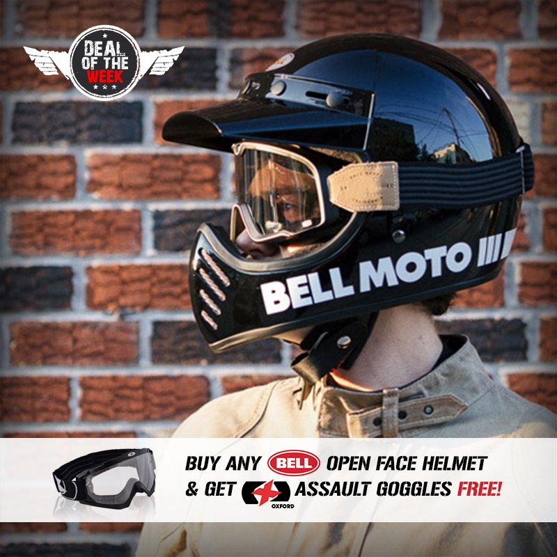 Buy any BELL open-face helmet and get an OXFORD Assault Goggles free on #HNPDealOfTheWeek. Offer valid till 26th April. Shop at bit.ly/2jL0nRe #bell_powersports #bellhelmets #irideright #motorcyclehelmet #HarleyDavidson #triumphmotorcycles #ducati #hnpcrew #HNP
