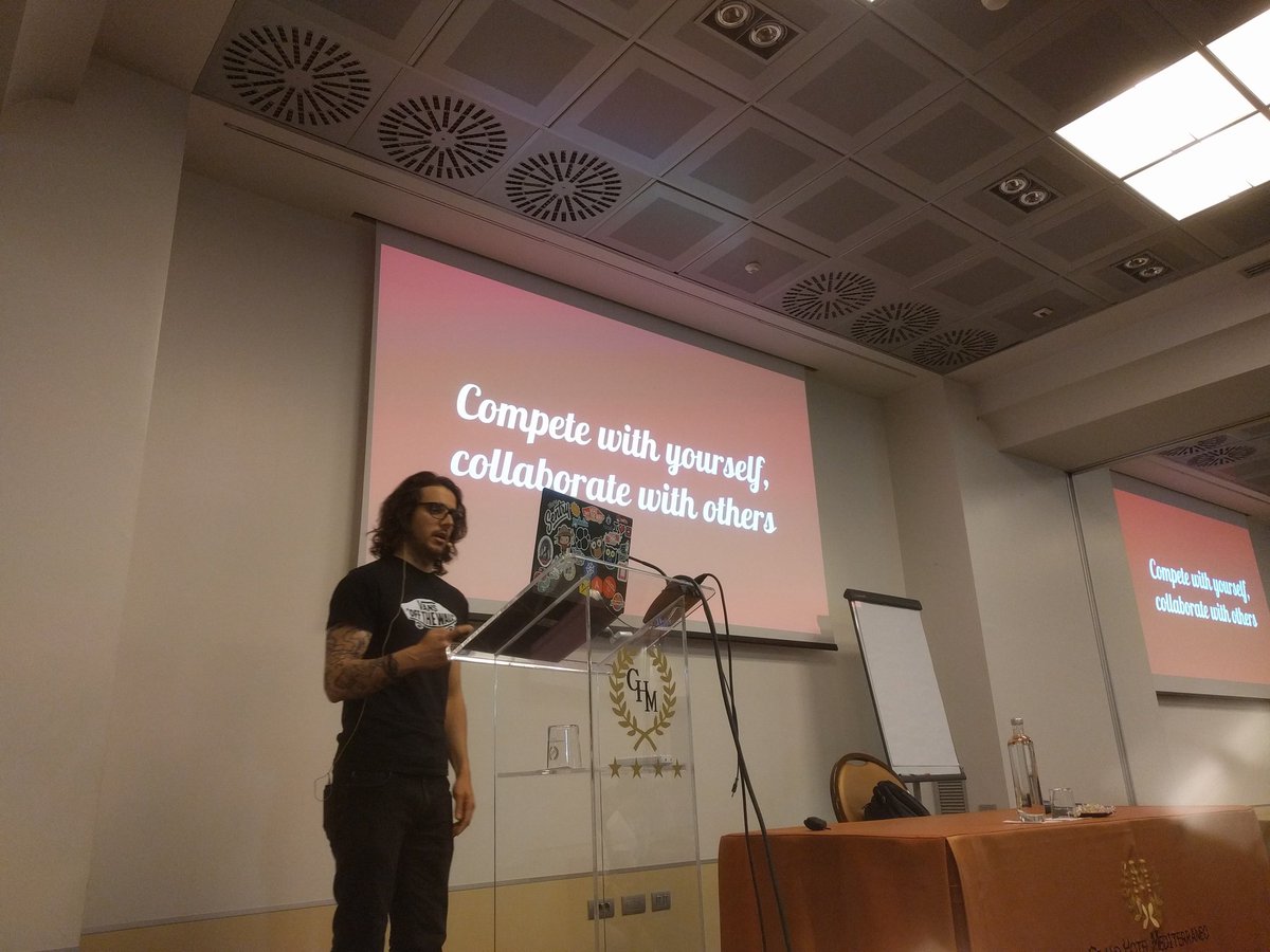 Good advice from <a href="/flaper87/">Flavio</a> opening <a href="/pyconit/">PyCon Italia</a> #PyconNove conference