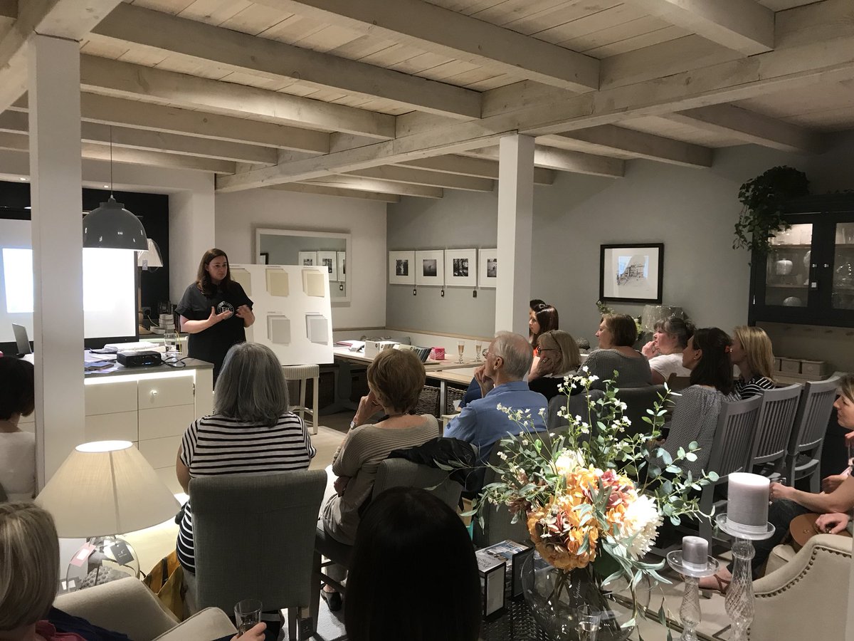 aberfordints's tweet photo. Fun and informative evening with talk for customers and Workshop with the Aberford team by Kirsty from Farrow and Ball. https://t.co/dUyBBqtQgG