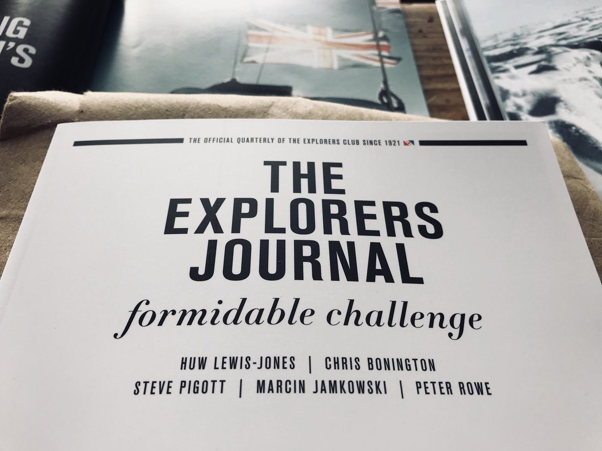 polarworld's tweet photo. Came home from Antarctica to find this on the mat. My first cover story in the Explorers Journal. Thank you @ExplorersClub @thamesandhudson #GeorgeLowe #EdHillary https://t.co/ueInT3fJmh