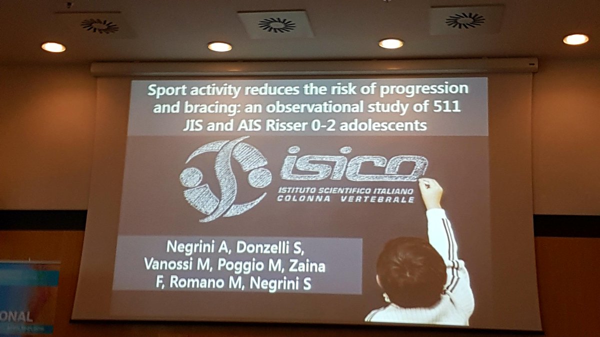 ProfNegrini's tweet photo. Eyeopening study #sports in #scoliosis by Alessandra Negrini of ISICO in Award Papers session @SOSORTgroup https://t.co/SAzNAmTltc