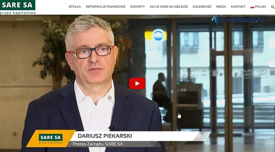 SAREpl's tweet image. Zapraszamy do zapoznania się z wypowiedzią Dariusza Piekarskiego, Prezesa Zarządu na temat wyników #Grupy #SARE SA za #2017 rok oraz planów na następne miesiące: bit.ly/wynikiSARE2017

#SARE #SARESA #giełda #PrezentacjaWyników #GPW