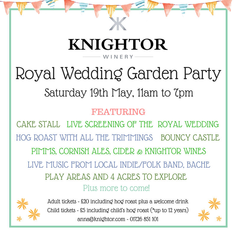 Knightor_Winery's tweet image. We&apos;re hosting a royal wedding garden party at Knightor Winery - everyone&apos;s invited! knightor.com/royalwedding.h…
#RoyalWedding2018 #cornwall #cornwallhour #gardenparty