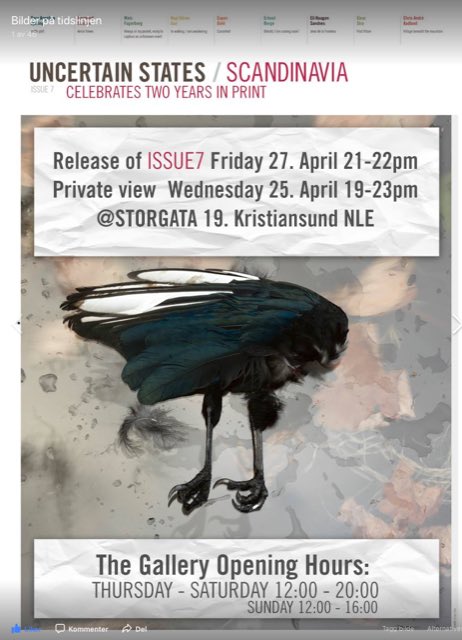 Birdparts on the frontcover Uncertain States / Scandinavia