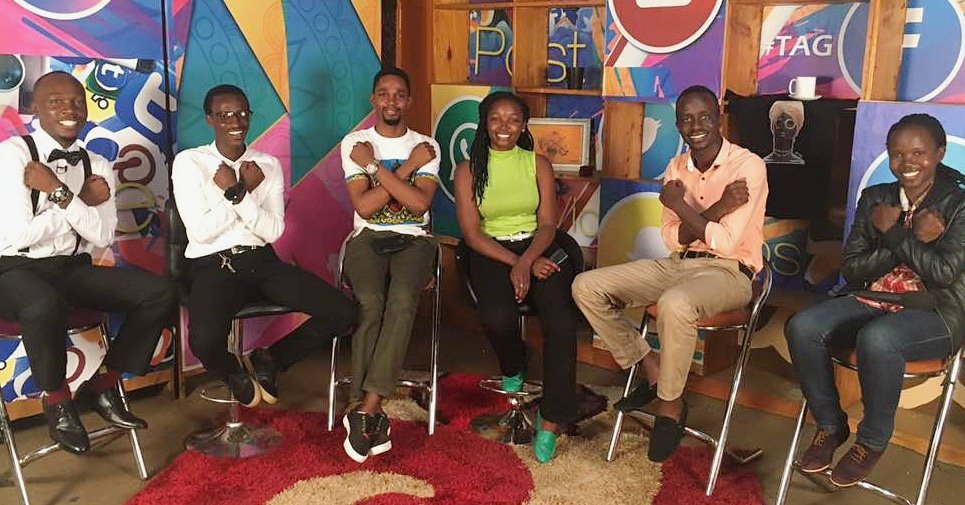HashTagUg's tweet photo. @willisdaily @joeljjemba @Eric_Of_1691 @NellyKapo and @mudo_eve do the wakanda thingie and @Nvannungi_ said "me I dowant those things." Almost full house @UrbanTVUganda #TAGOnUrban  7:30PM. https://t.co/P6c0LENtUx