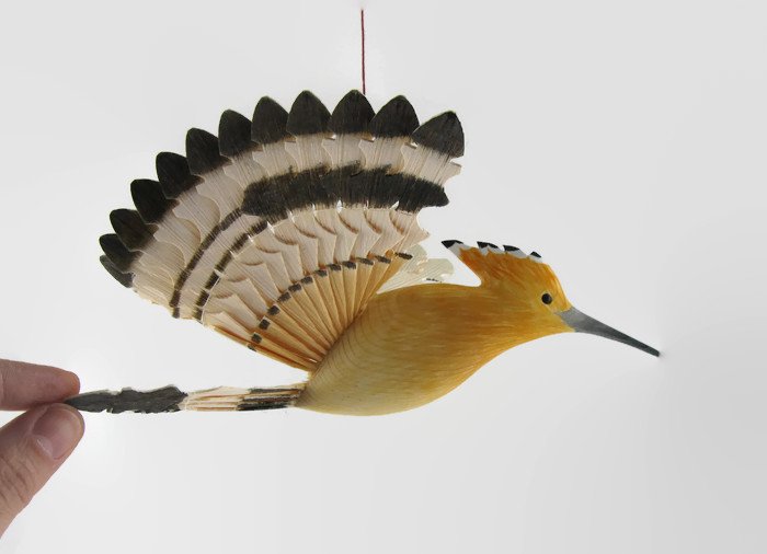 StPirovski's tweet photo. Bird Mobile Wood Carving, Hand Carved Hoopoe, Fan Bird Hanging Ornament Decor, Wood Anniversary, Handmade Bird Wood Craft, Mid Century Bird https://t.co/OAmPYbbMLz via @Etsy #hoopoe #woodenbird #fancarving #carvedbird #birdmobile https://t.co/Eqr4QIoZzu