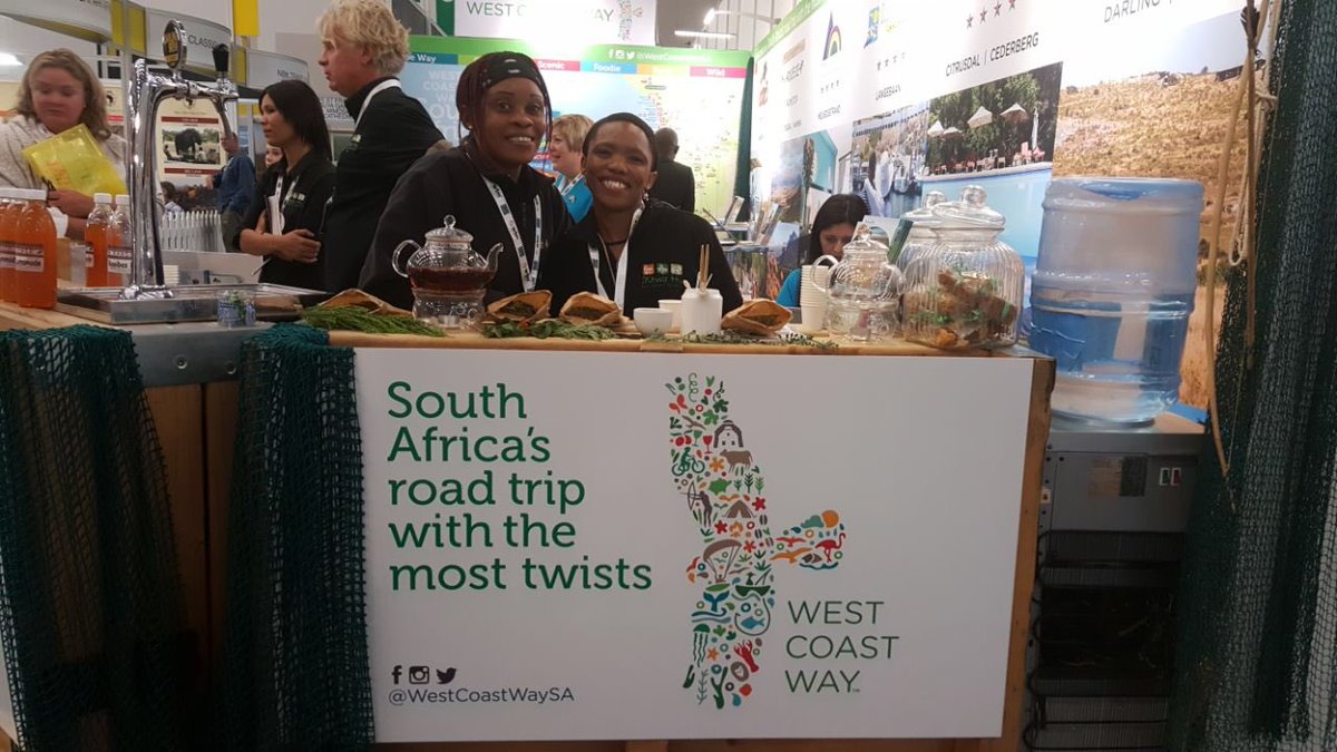 WestCoastWaySA's tweet photo. The @KhwattuSan team are serving up some of their delicious San tea on our @WTM_Africa Stand. #WTMA2018 #ExperienceTheWorld
Find us at Stand J09 https://t.co/ZCv6Qjeydp