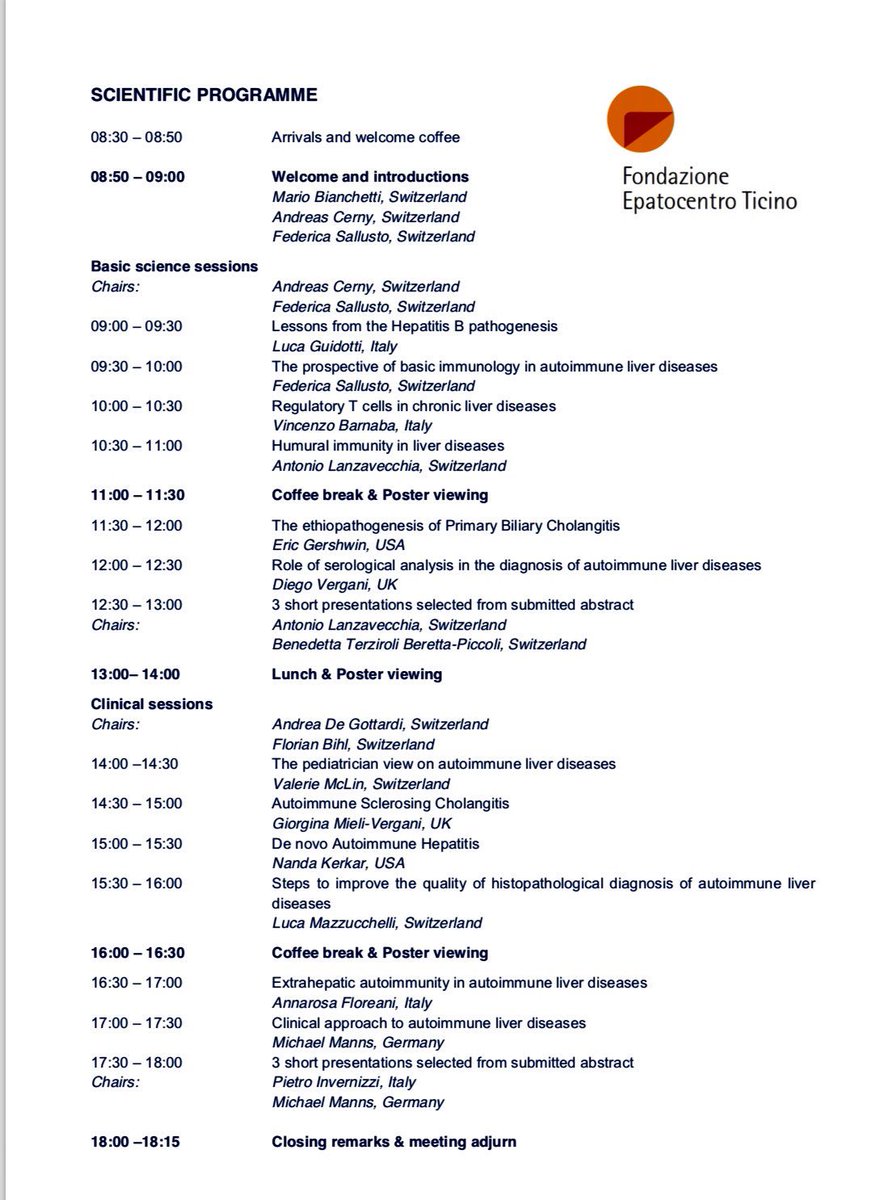 Jo_Mertens's tweet photo. 2nd Swiss Autoimmune Liver Disease Meeting in Lugano endorsed Bü @EASLnews @SASL_School #AILDM #PSC #PBC #AIH https://t.co/KWNBF8mACv