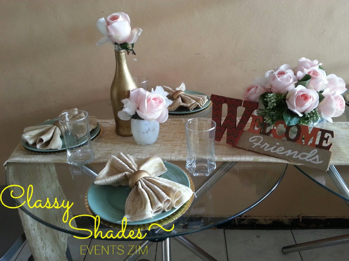 AHapaz's tweet photo. #demotable
#bridalshower
#greengold&pink
#classyshadeseventszim https://t.co/emOT7lxHaK
