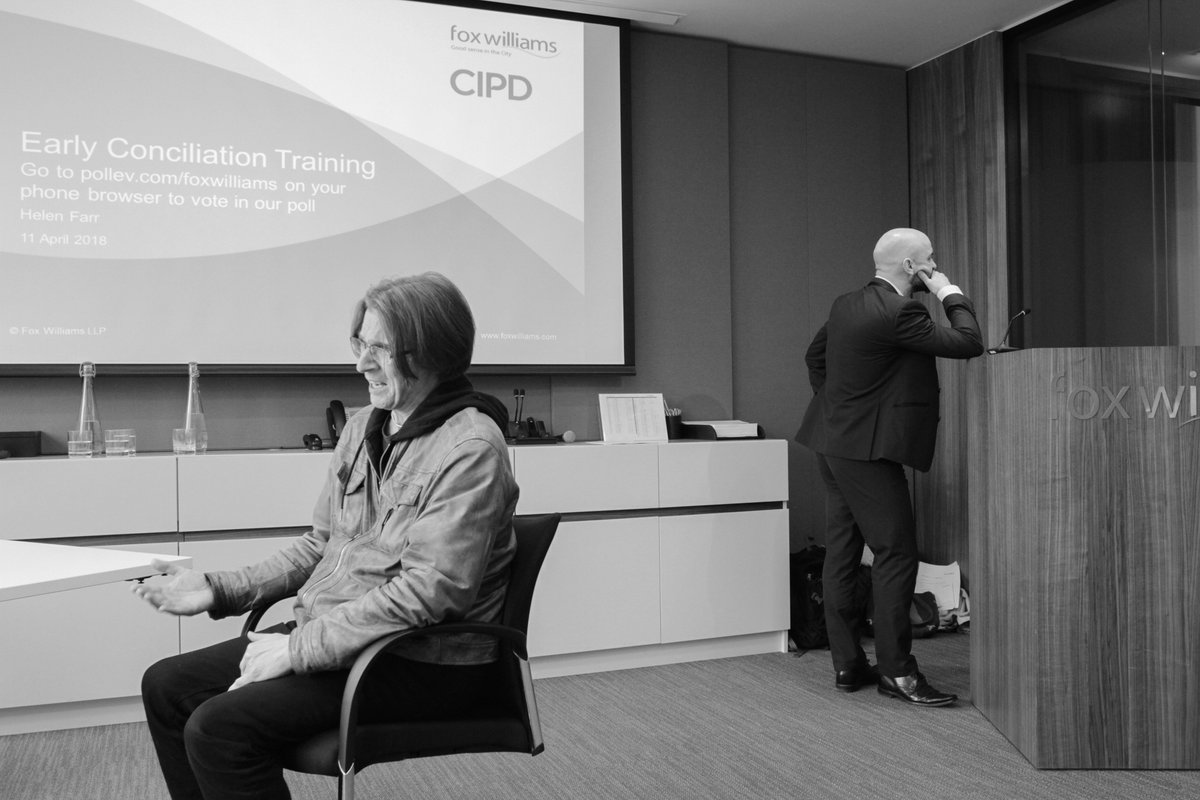 foxwilliams's tweet photo. A powerful demonstration of critical workplace issues: early #conciliation showpiece delivered by @CIPD #SouthLdnCIPD led by @hrlawonline partner Helen Farr. https://t.co/YQ5BEKoW1D