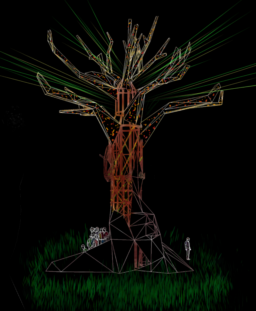 bailesandlight's tweet photo. We decided to make the pull of the 2017 Greenpeace field stronger than ever by putting an 18 metre tall ‘Rave Tree’ at its centre. Read about it here: https://t.co/PyaLAoeEbA #lightingdesign #lightinginstallation #glastonbury #ravetree https://t.co/oRiPaO8FJP