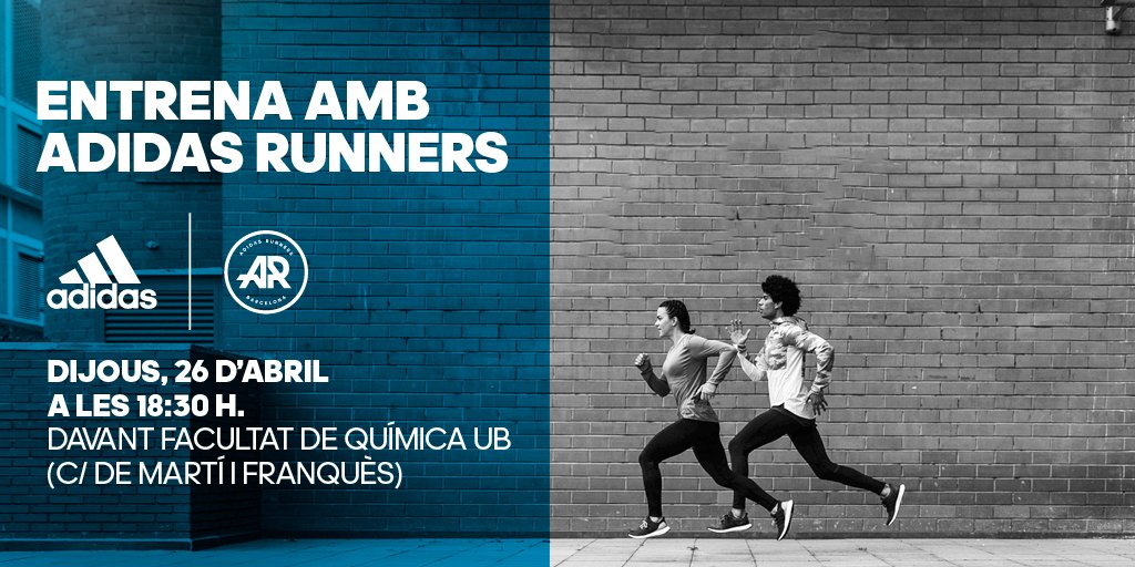 uniruncat's tweet photo. Els d'adidas runners Barcelona... no paren!!! 🎉 🙌🏻 Aquest dijous t'esperen per gaudir d'un nou entrenament 💪🏻 No t'ho perdis!
📍 Davant la Facultat de Química de la @UniBarcelona – 18:30h
✏️ Inscriu-te aquí 👉 https://t.co/pewINztfQw 
#takechargebcn https://t.co/MA31iKL67v