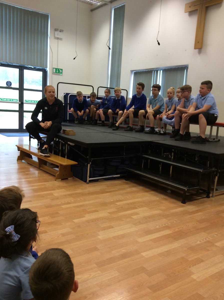ARWPrimary's tweet photo. Celebrating sporting success & inspiring pupils to be involved in sport. Thank you Rosie Eccles Welsh Commonwealth boxing silver medalist. https://t.co/XMEtS6pUgA