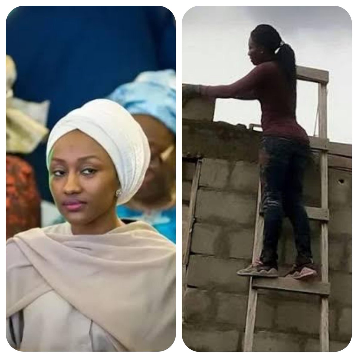sanmite2's tweet image. President Buhari Who is Lazy here is it your Daughter or Nigerian Youth... @OloriSupergal #Nigerianyouth #hustlemore