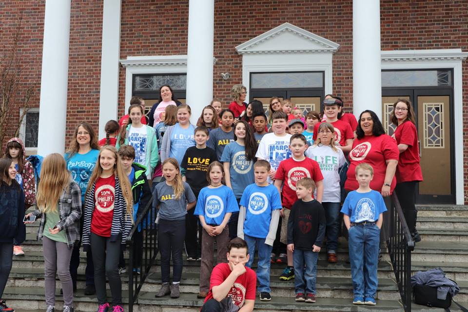 NPLTDay's tweet photo. Look at this group wearing their pro-life tees on National Pro-Life T-Shirt Day 

#NPLTD18 https://t.co/pzoVkEygqh