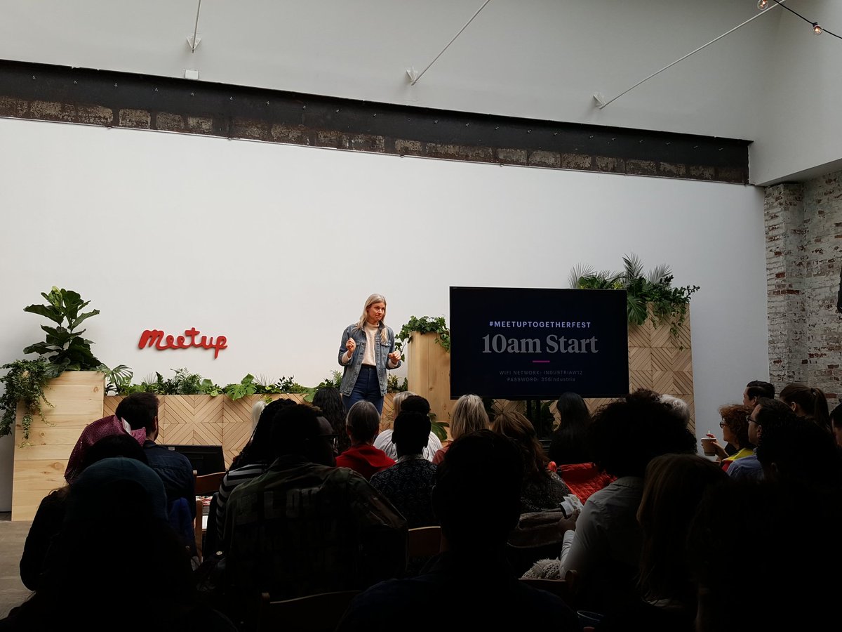 Excited about kickoff at #meetuptogetherfest
<a href="/Meetup/">Meetup</a>
