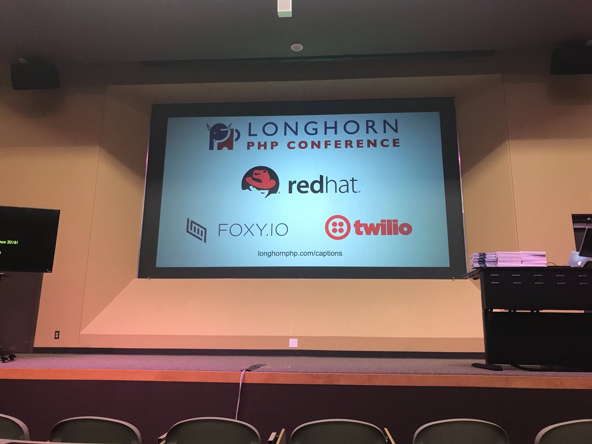 Front row seats for #LonghornPHP ready to go!