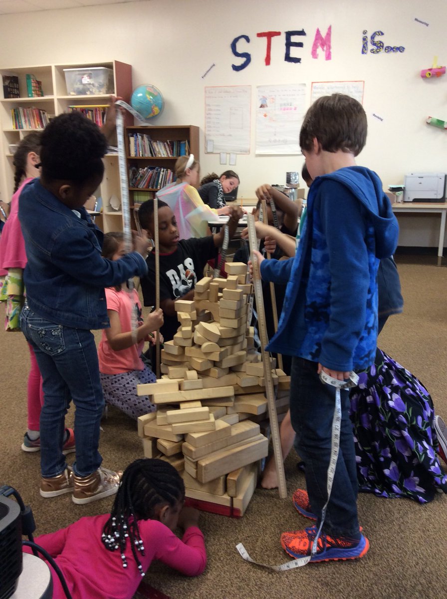 Grade 2 Explorers:Perimeter and height with blocks from STEM night. <a href="/ConnMagnet/">Conn Magnet Elementary</a>