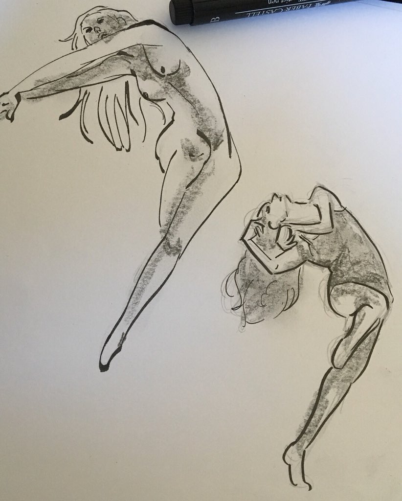 jerp0h's tweet photo. really want to do some actual life drawings 😔 wish all art courses have this every week just to practise gesture or some anatomy 
#art #sketches #biro #brushpen #gesture #lifedrawing #graphite https://t.co/E7fIexTBo3