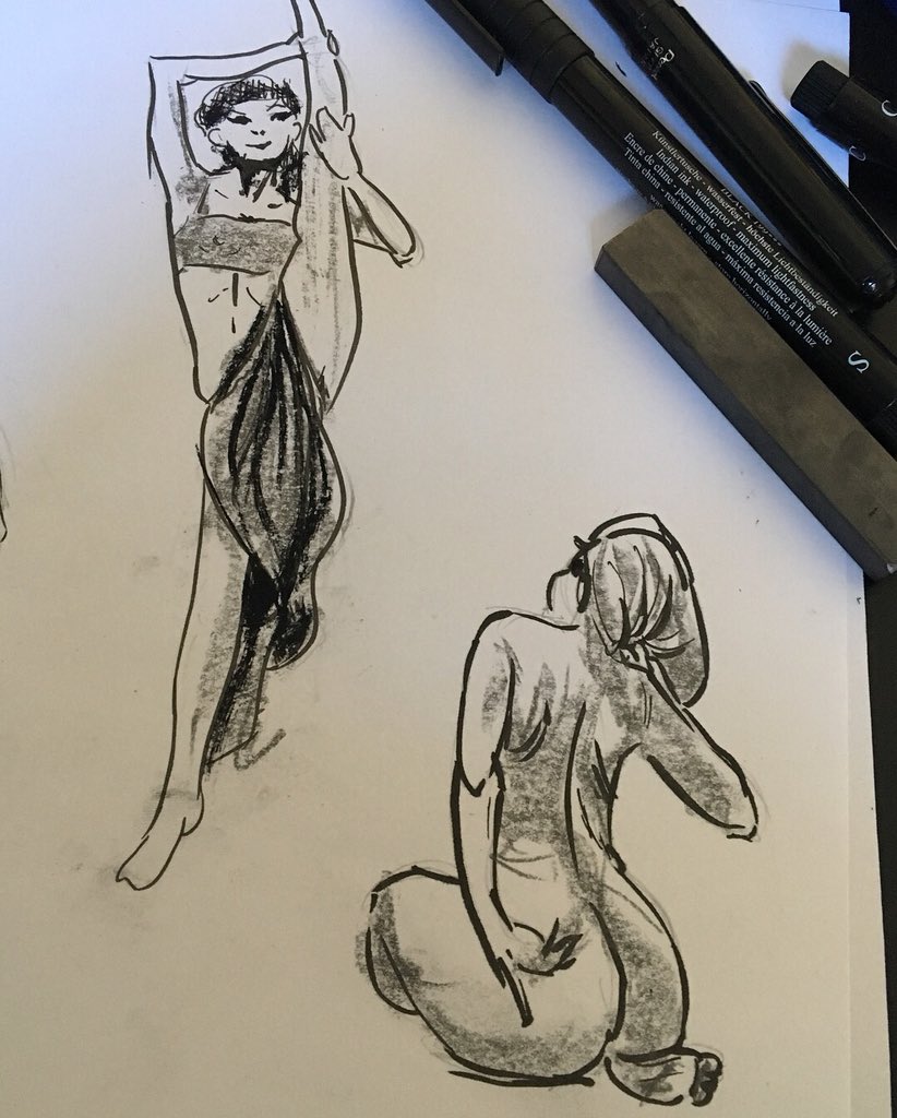 jerp0h's tweet photo. really want to do some actual life drawings 😔 wish all art courses have this every week just to practise gesture or some anatomy 
#art #sketches #biro #brushpen #gesture #lifedrawing #graphite https://t.co/E7fIexTBo3