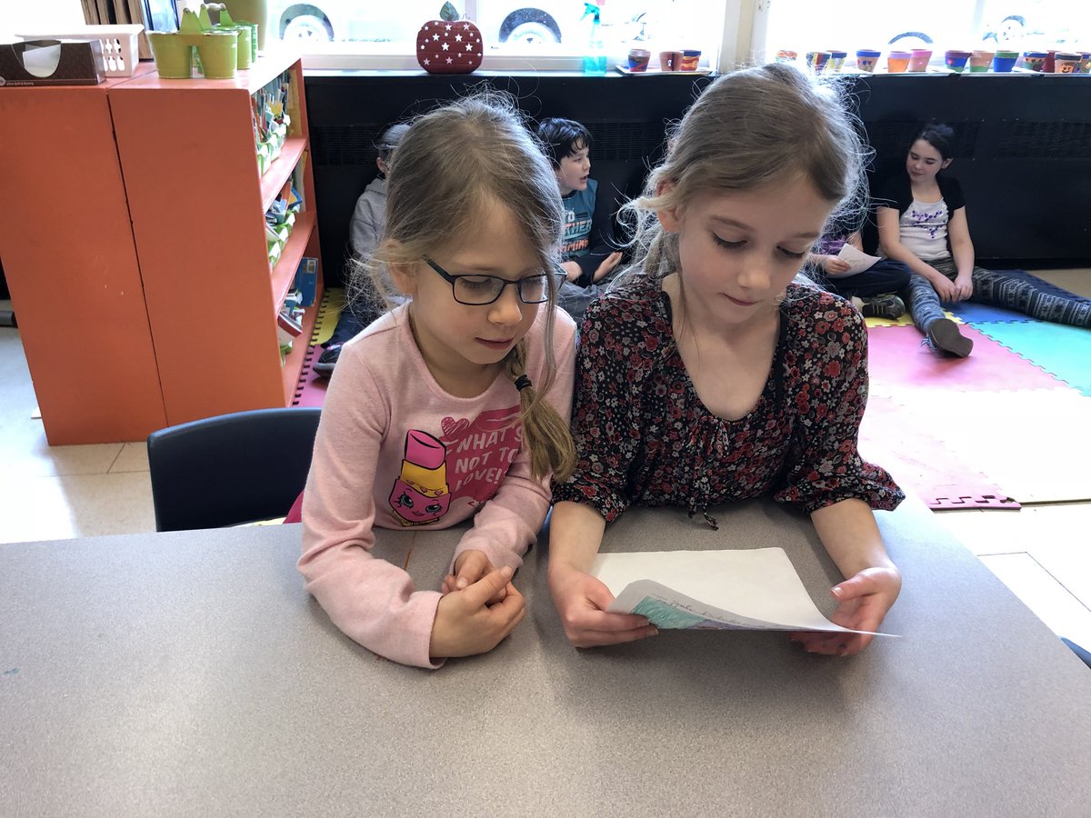 MsWalsh3's tweet photo. Grade 2 students sharing their stories with friends. #PSSLearnig https://t.co/N4XupJ7wIE