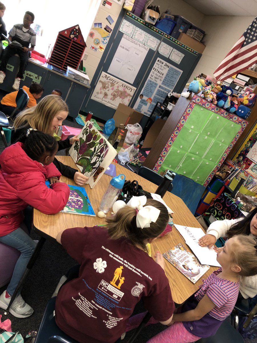 My first graders got to visit <a href="/GroovyGang4/">Groovy Gang</a> fourth graders today! Love our reading buddy Friday’s! #eastclaytonsoar  <a href="/EastClaytonElem/">East Clayton Elem</a> <a href="/JCPS_NC/">Johnston County Public Schools</a>
