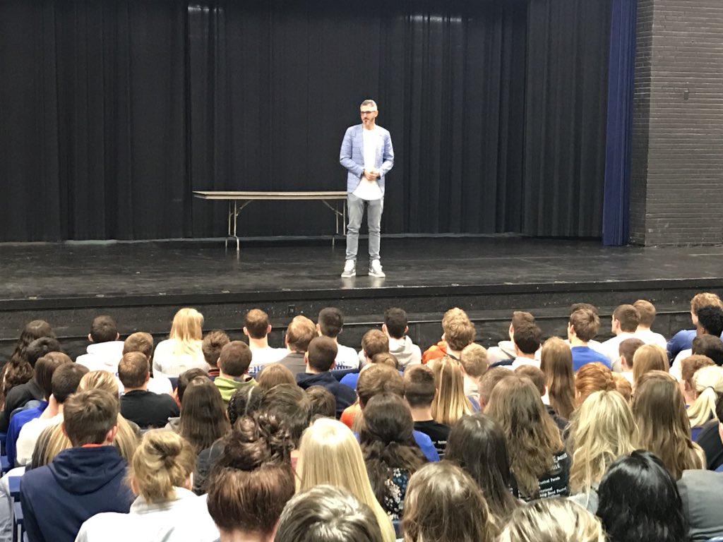 NewtonHS's tweet photo. Honored to have Joshua Medcalf at NCHS today!! #buildingyourhouse https://t.co/t608iIYhSn