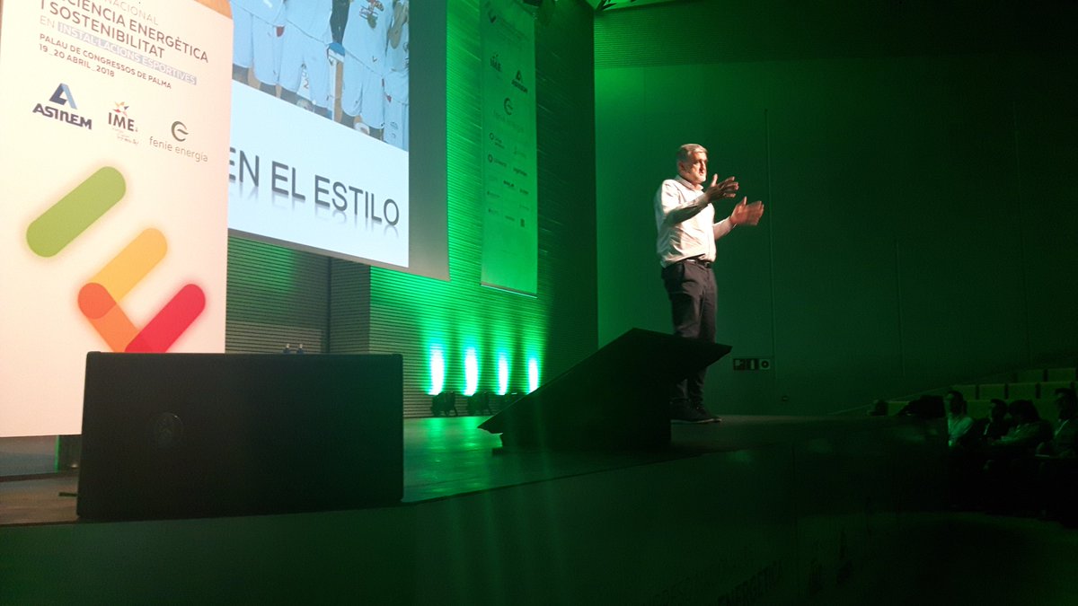 Gran charla ahora de Juanma Iturriaga <a href="/Palomero14/">Juanma Iturriaga</a> en el <a href="/CongresoAsinem/">Congreso Eficiencia Energética y Sostenibilidad</a> , explicando como "La clave está en el estilo". #sostenibilidad y #deporte se dan la mano. 
<a href="/carlosmoya64/">Carlos Moya Barcelo</a> <a href="/IMEPalma/">IME Palma</a> @ASINEM2012 <a href="/FenieInstalad/">FENIE</a> <a href="/fenieenergia/">Feníe Energía</a> 
#eljuegomaslimpio