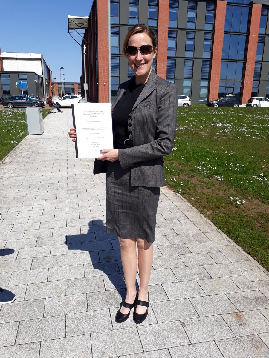 DrGvanK's tweet photo. Proud supervisor of @COATEDEngD student Alex Harold who passed her viva today! Many congrats Dr Harold!
Many thnx to sponsors @tatasteeluk @TataSteelEurope and @EPSRC
#anticorrosion #biobased #streptomyces #proteintechnology #innovation @SUEngineering @SwanseaMedicine @SwanseaUni https://t.co/CU87fOGUby