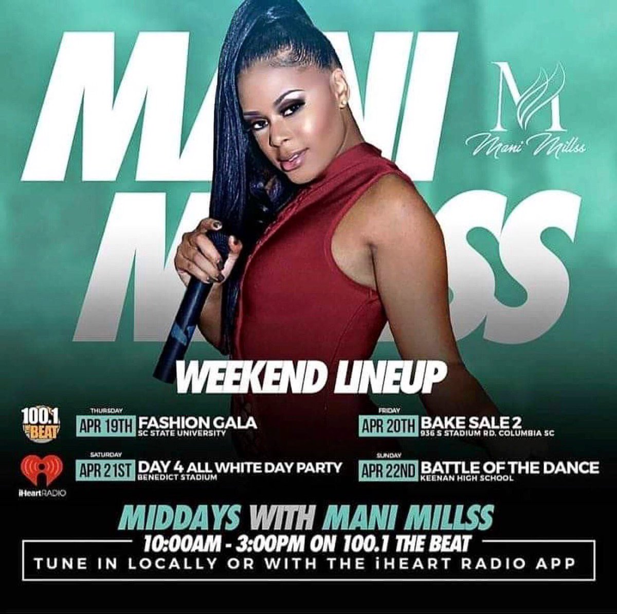 Flightsnofeel's tweet photo. CATCH US LIVE @ NOON ON 100.1 #middayswithmani TALKING ABT #BAKESALE3 TONIGHT & MOOORE TUNE IN β¨ https://t.co/uHo1vloext
