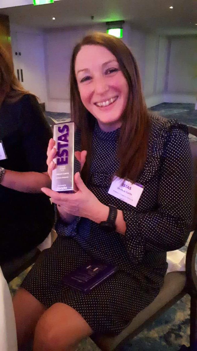 Our very own Lindsay from the Braunton office has won one of only five peoples awards at the ESTAS. Amazing well done Lindsay! #estas #webbers
