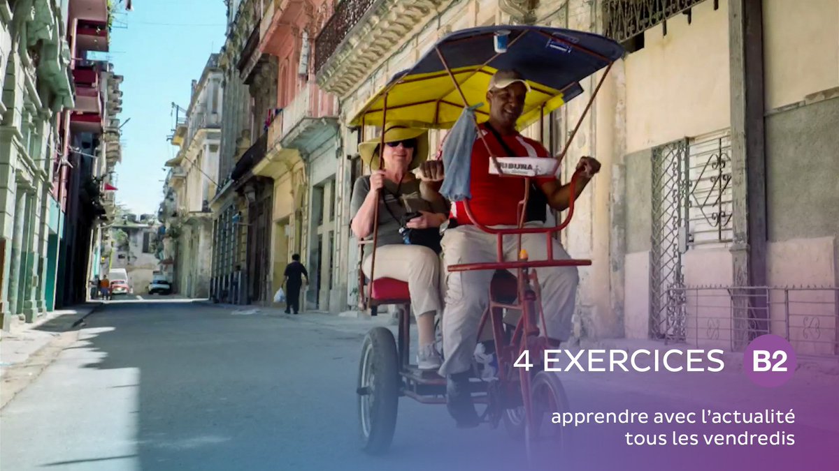 LF_TV5MONDE's tweet photo. Cuba : depuis l'ouverture progressive de l'économie, le visage de l'île commence à changer. 4 exercices #FLE B2 #7JSLP https://t.co/ZNtKDGOlRM https://t.co/JFIFE0Qmoe