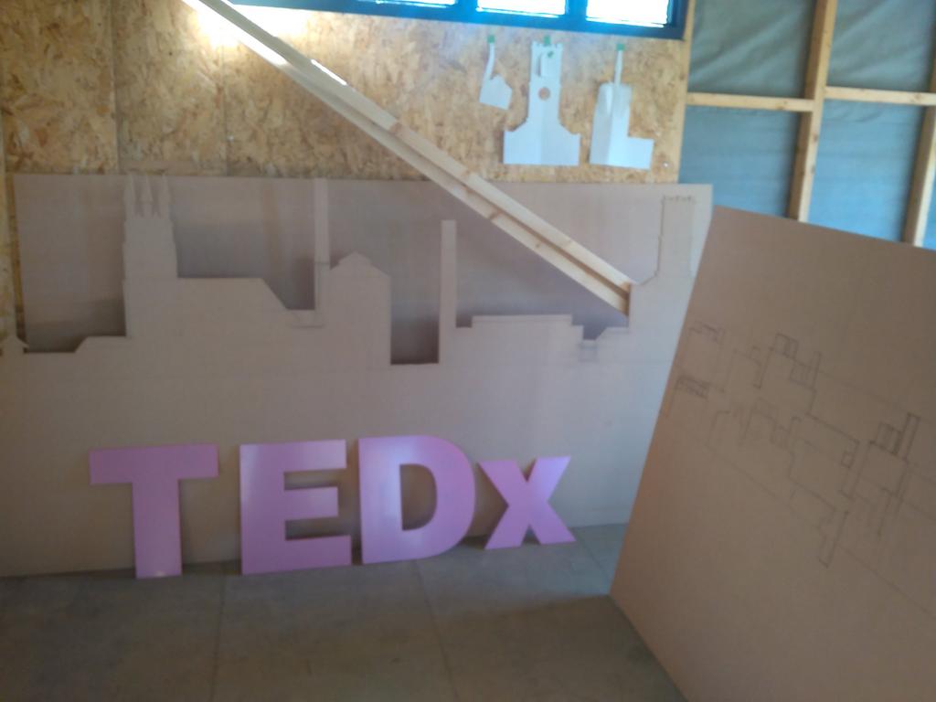 Work in progress @TEDxMacc stage set