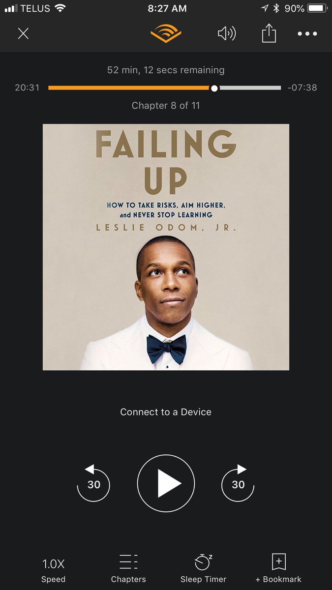 KrisWanner's tweet photo. Early candidate for best read/listens of 2018. @leslieodomjr Failing Up is packed with great advice, quotes and inspiration. #GoGetIt #PermissionToFail #FailSpectacularly https://t.co/qJyXRQOlNP