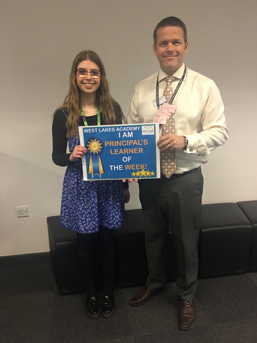 WestLakesAcad's tweet photo. PLOTW
Molly PLOTW nominated by Mr Sunter and Mr Tebay. For supporting Beckermet C of E Primary School’s @ukrockchallenge performance, her fantastic transition to WLA and because always works diligently and to the best of her ability.
@WLARewards @Mr_Sunter @MrTebay https://t.co/ziqsOjFJUn