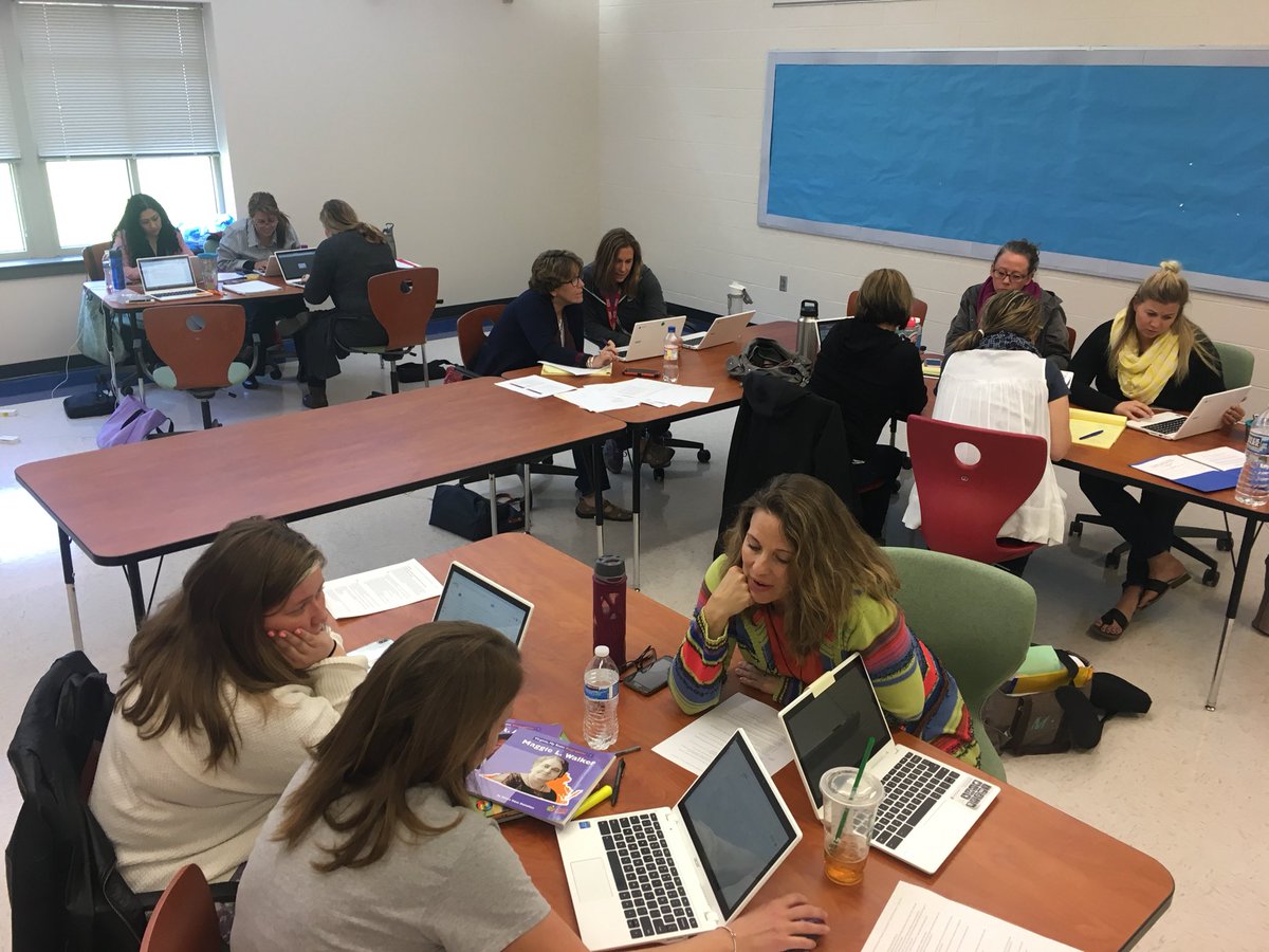 Our super elementary social studies curriculum writing team working hard on UBDs for the 2018-19 school year! @jvanheukelum <a href="/nanbryant/">Nan Bryant</a>
