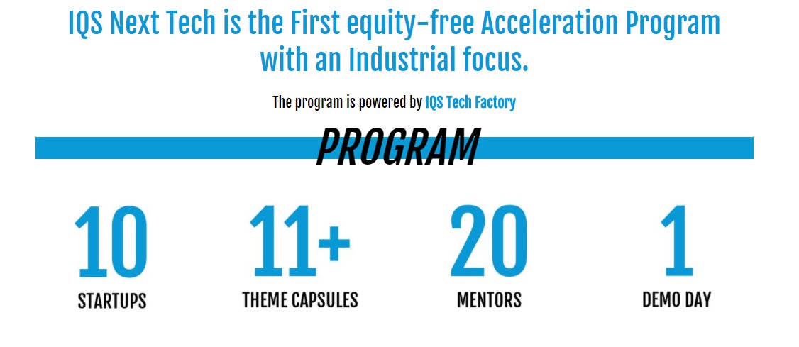 The @IQSTechFactory opens the #IQSNextTech #Call, the acceleration program for industrial #startups, bringing products from prototype to serial manufacturing in just 6 months! Application deadline for this great opportunity is May 31st. More information: bit.ly/2qIIgxq