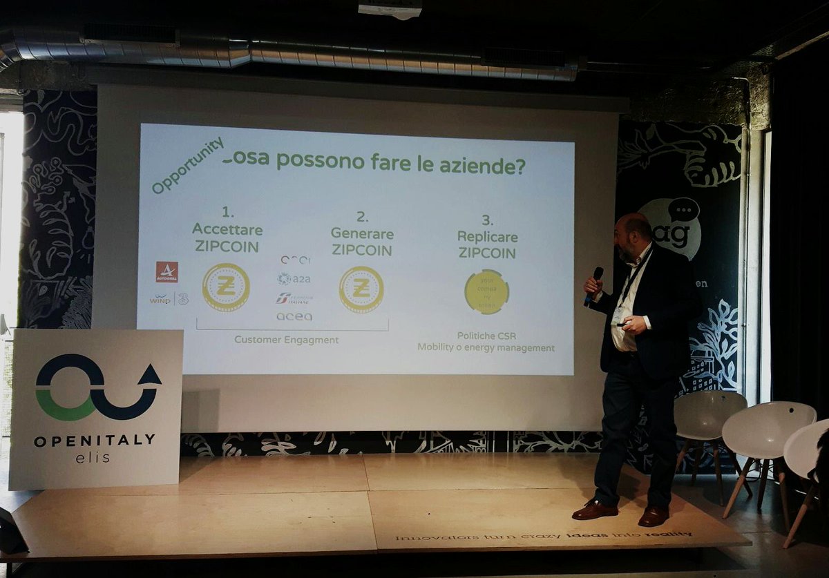centroELIS's tweet photo. #Vip2Zip è una #startup nata per ridurre la propria impronta di carbonio e veicolare comportamenti #green. 

Il racconto a #OpenItalyELIS al @TalentGardenit di #Milano.

#ambiente #natura #socialimpact #InnovationTogether https://t.co/xEk0Up4v1W